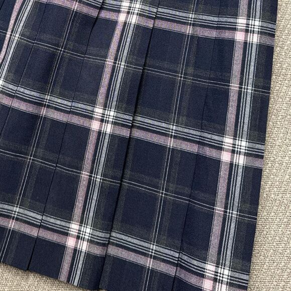 New Japanese Kyouko Plaid Pleated School Girl Mini Skirt Pink Navy White Green - Picture 3 of 5